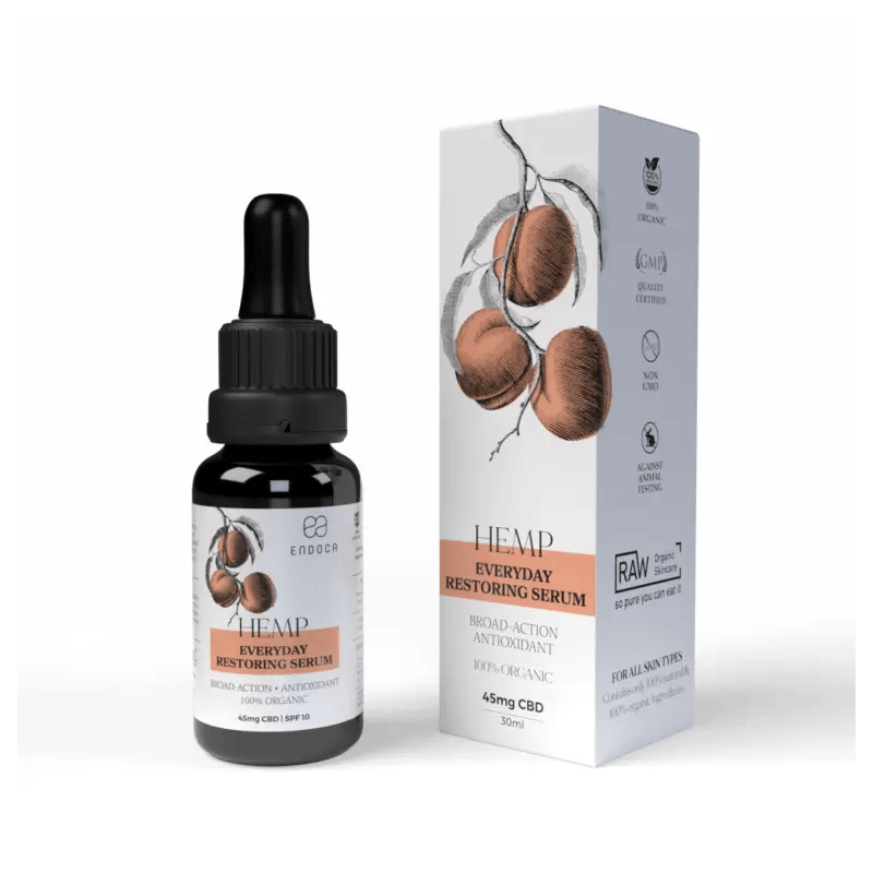 Endoca Hemp Face Serum – Ser Facial cu CBD și Uleiuri Vegetale