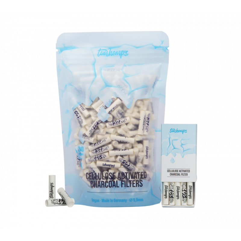 Filtru 20 buc de carbune activ cu celuloza - Tom Hemp